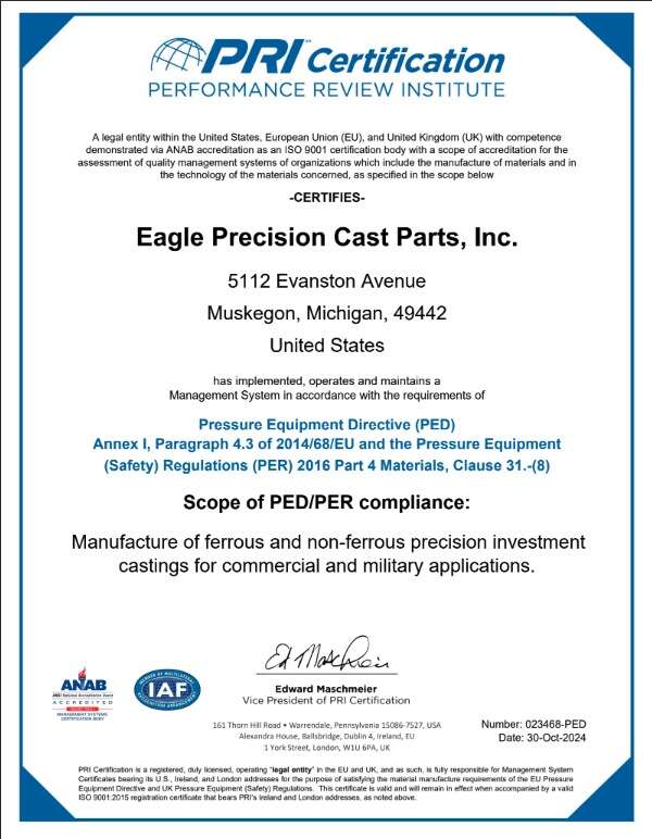 Eagle Precision Compliance Certification Thumbnail