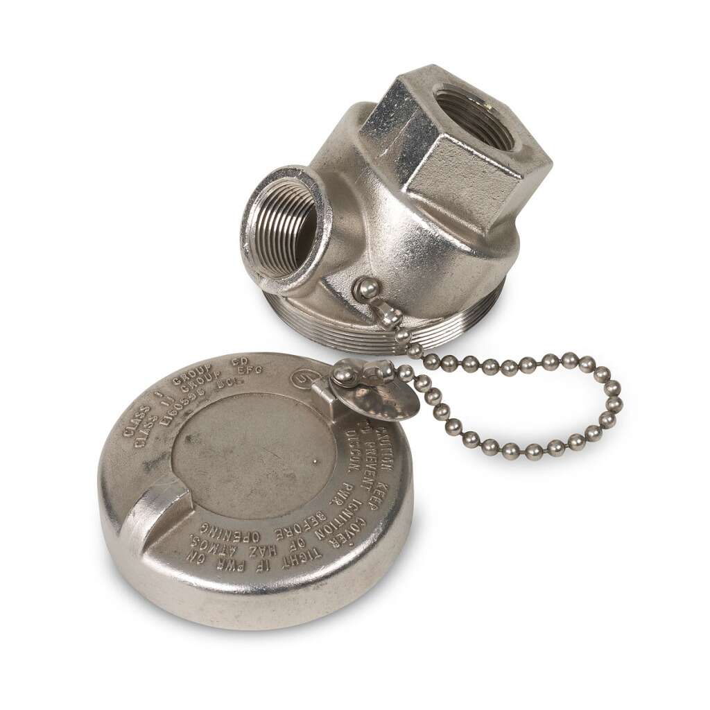 Stainless steel housing cap for explosion-proof wiring