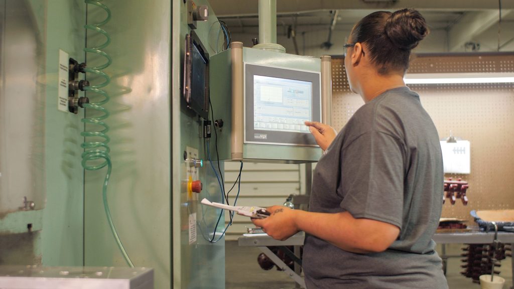 Wax room: operating the wax press